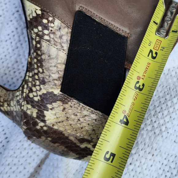 Vince Camuto leather snake stiletto booties 9.5 - Picture 5 of 14